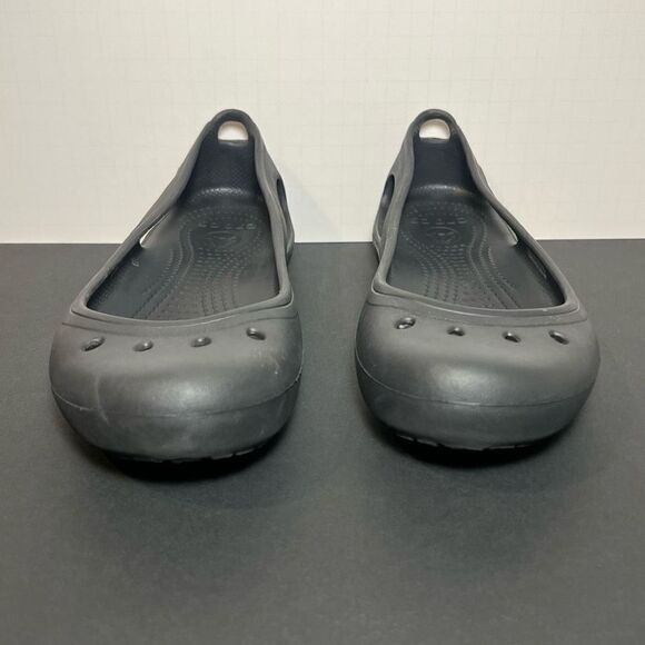 Womens CROCS Kadee Black Slip On Flats / Size 10 - Picture 3 of 9